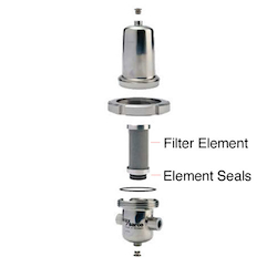 Spirax Sarco CSF16 Replacement Filter Element and Seals Illustration