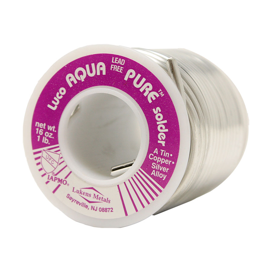 AquaPure Lead Free Solder, 1 lb Spool, Solid Wire