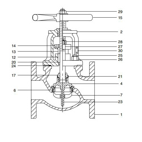 Crane 351 Valve Illustration