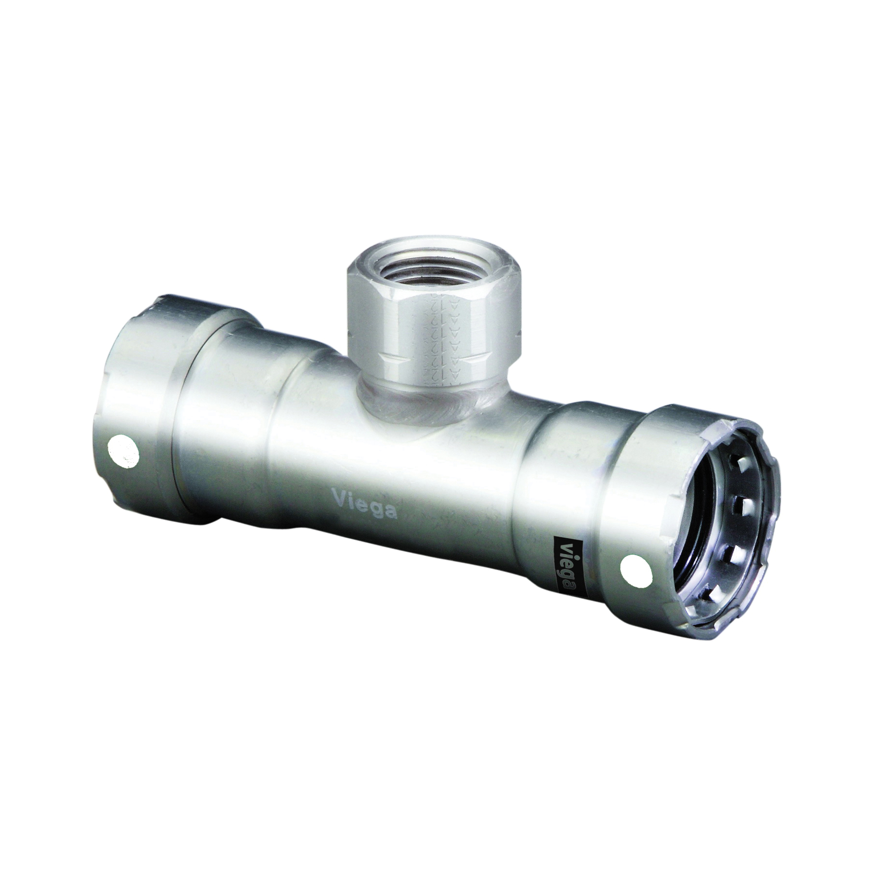 MegaPress Stainless Pipe Tee, Press x Press x FNPT
