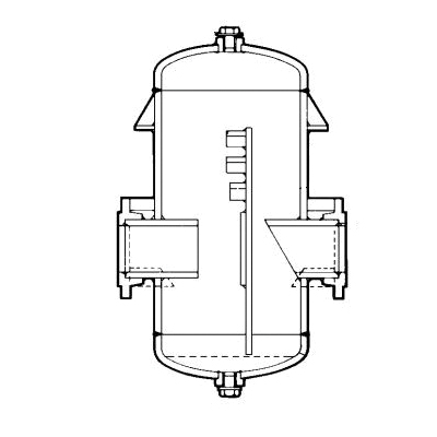 Spirax Sarco S4A Separator Illustration, Flanged