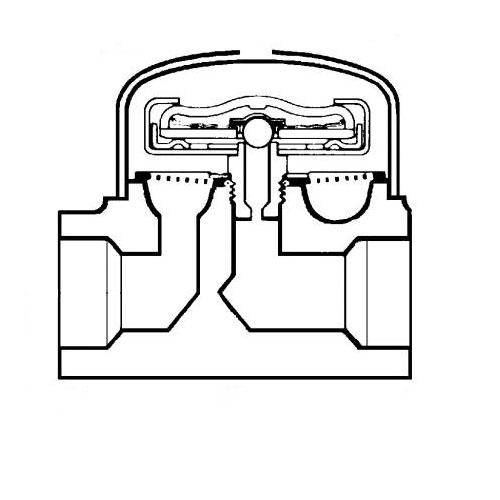 Spirax Sarco SBP30LC Balanced Pressure Thermostatic Steam Trap Line Drawing