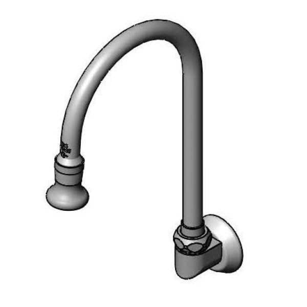 T & S B-0528 Wall Mount Rigid and Swivel Gooseneck