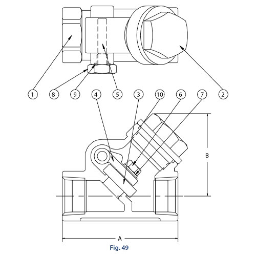 Aloyco FIG 49 Swing Check Valve Line Drawing