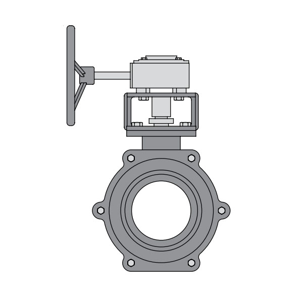 Gruvlok FIG BV835 Ball Valve with Gear Operator Drawing