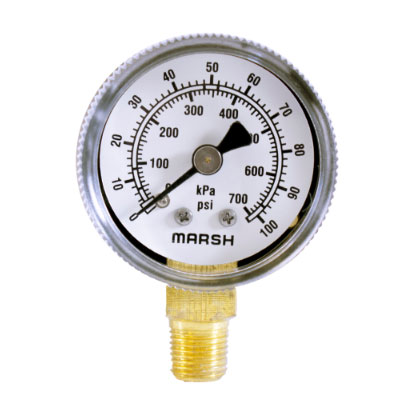 Marsh J Series Dry Lower Mount Pressure Gauge
