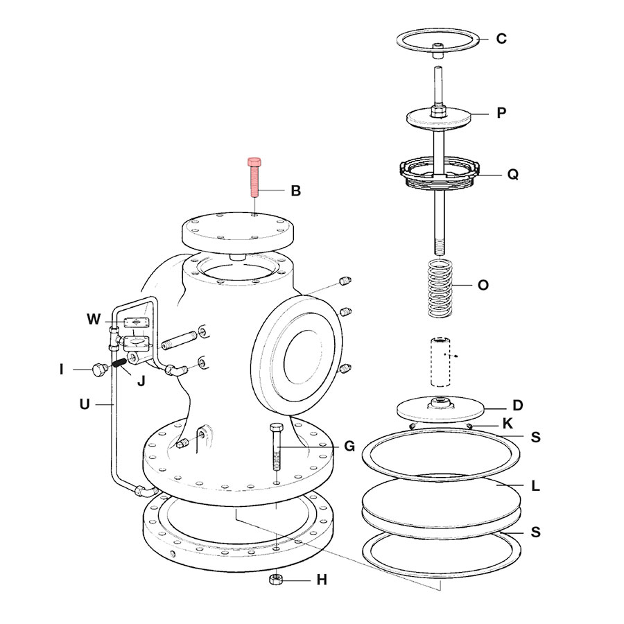 Spirax Sarco 25P Cover Bolt Kit