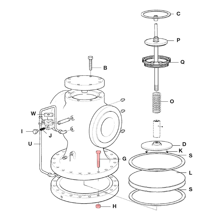 Spirax Sarco 25P Diaphragm Case Bolt Kit