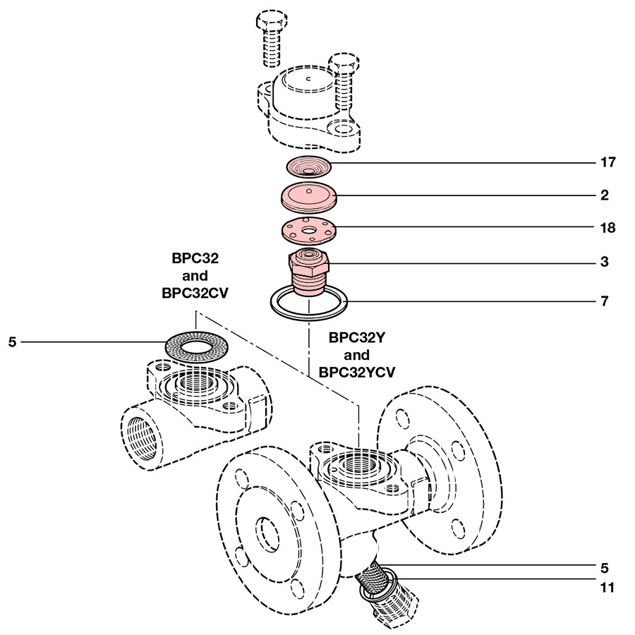 Spirax Sarco BPC32/32Y Balanced Pressure Thermostatic Steam Trap Capsule & Seat Assembly