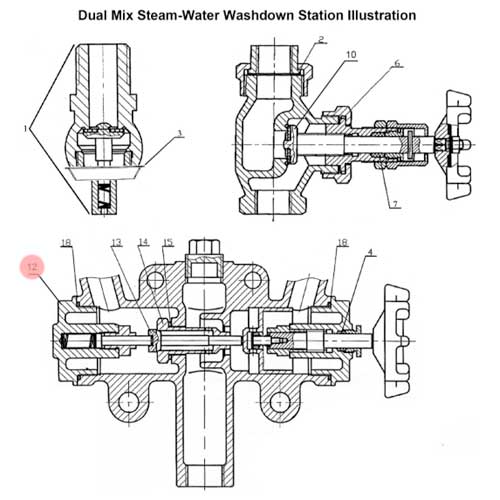Dual Mix Steam Chamber Cover Plate Assembly
