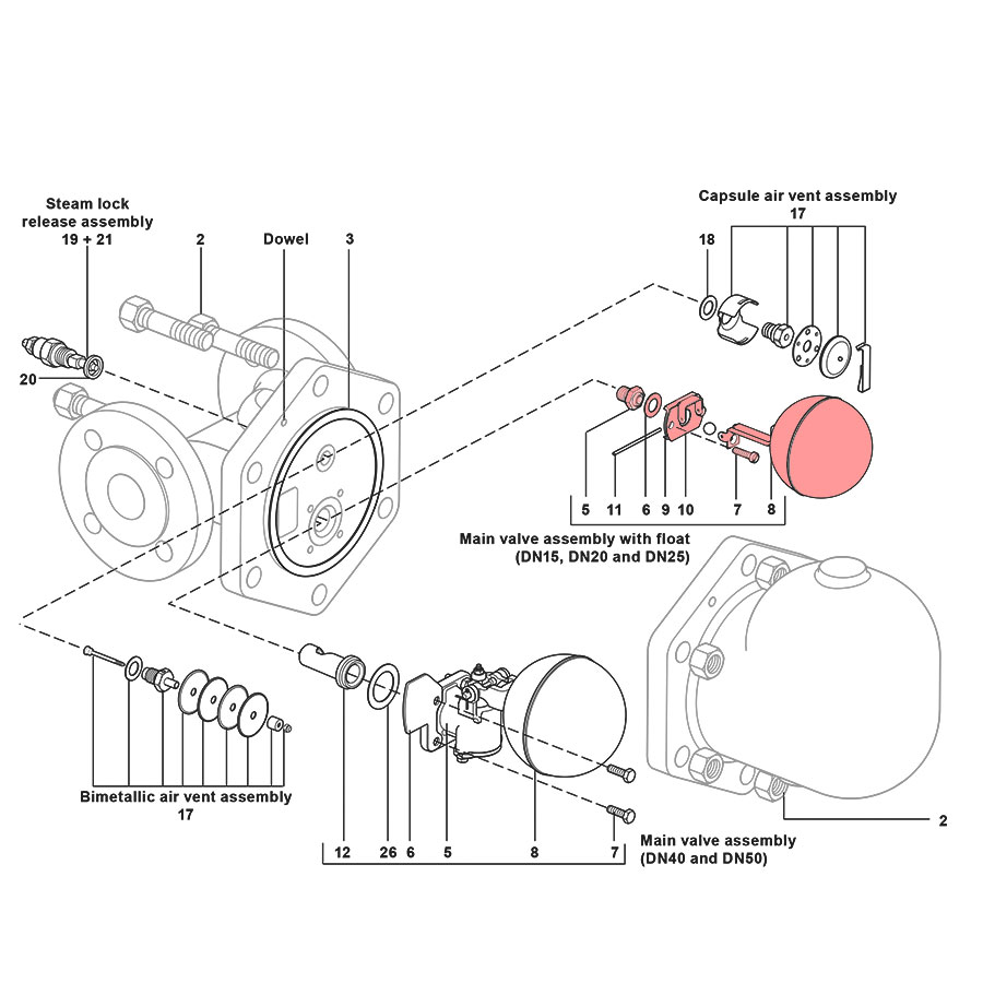Spirax Sarco FT46 Main Valve Assembly