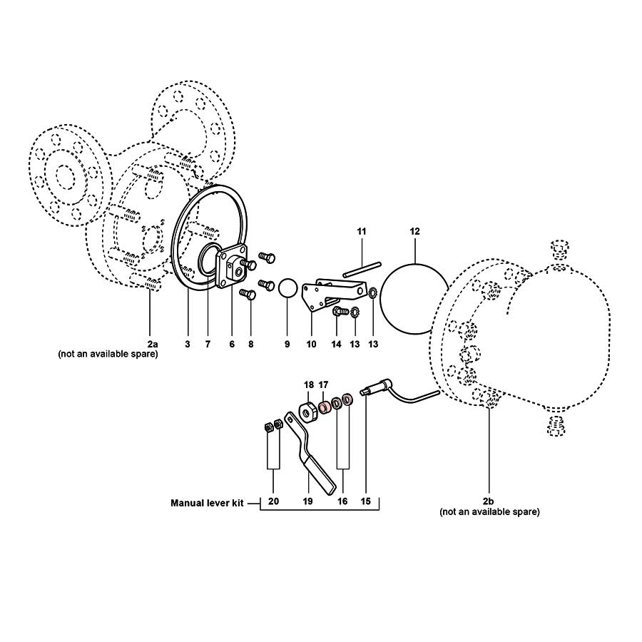 Spirax Sarco FTC23 Stuffing box and manual lever spacer assembly