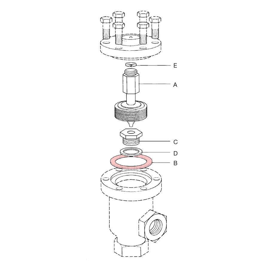 Spirax Sarco T250 Balanced Pressure Thermostatic Steam Trap Cap Gasket