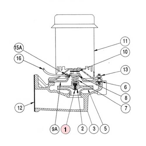 Spirax Sarco VPTRS1 Impeller Lock Nut Lock
