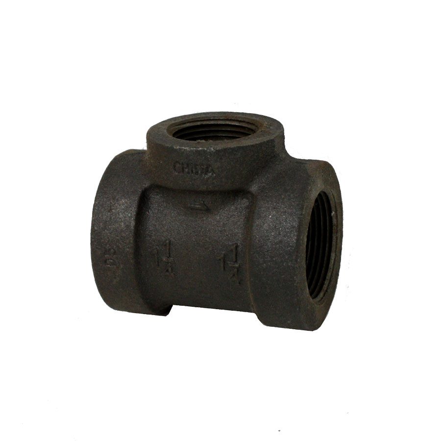 Ward Branch Reducing Tee, 125# Black