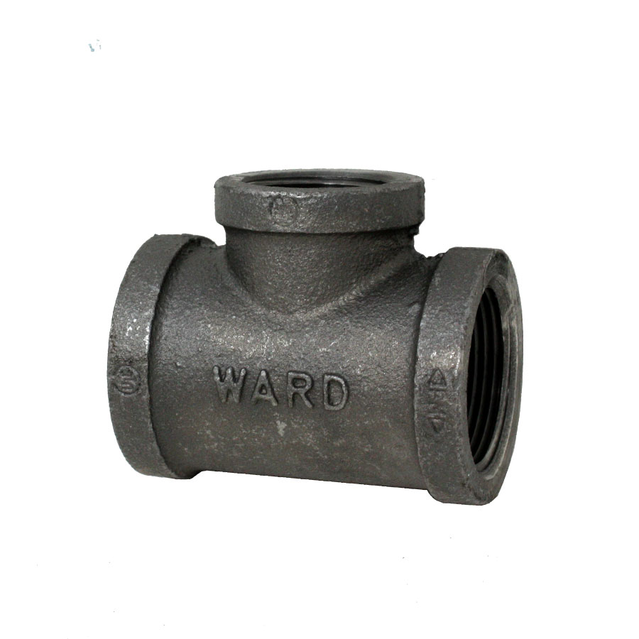 Ward Run Reducing Tee, 150# Black