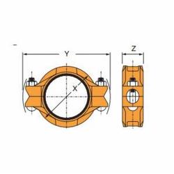 GRUVLOK FIG 7000 Lightweight Flexible Pipe Coupling Drawing