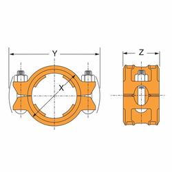 GRUVLOK Roughneck FIG 7005 Coupling Drawing