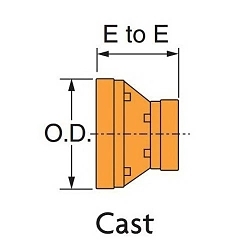 GRUVLOK  FIG 7072 Concentric Reducer