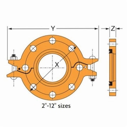 GRUVLOK  FIG 7012 Pipe Flange Technical Drawing