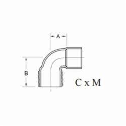 Cello C x Male 90 degree Elbow Illustration