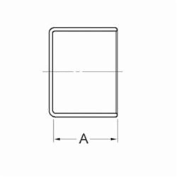Cello Copper End Cap Drawing