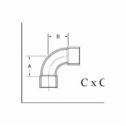 Cello Long Radius 90 deg Elbow Illustration