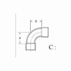 Cello Long Radius 90 deg Elbow Illustration