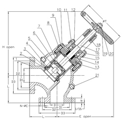 Crane 30E Valve Line Drawing