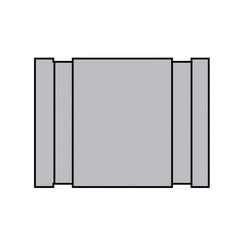 Gruvlok Grooved Nipple Grey Drawing