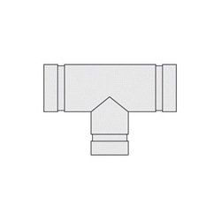 Gruvlok FIG 7061SS Stainless Steel Reducing Tee Drawing
