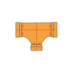 GRUVLOK 7061 Standard Reducing Tee Drawing