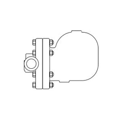 Spirax Sarco FT14HC High Capacity Float and Thermostatic Steam Trap Line Drawing