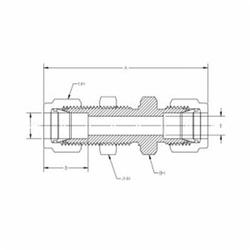 Tylok CS-Lok Bulkhead Union Line Drawing