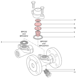 Spirax Sarco BPC32/32Y Balanced Pressure Thermostatic Steam Trap Capsule & Seat Assembly
