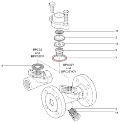 Spirax Sarco BPC32 Balanced Pressure Thermostatic Steam Trap Cover Gasket