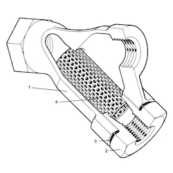 Spirax Sarco CT Wye Strainer, NPT Line Drawing