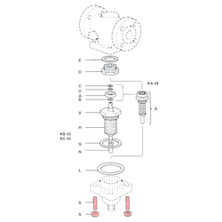 Spirax Sarco KA43 bonnet studs and nuts