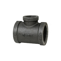 Ward Branch Reducing Tee, 125# Black