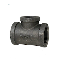 Ward Run Reducing Tee, 150# Black