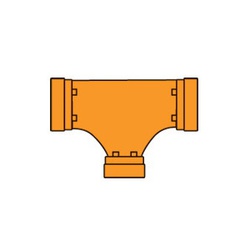 GRUVLOK FIG 7061 Pipe Reducing Tee Drawing