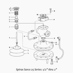 Spirax Sarco 55222 Spare Parts for 25P Main Valve