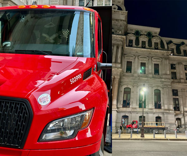 Cooney Brothers Truck in front of City Hall